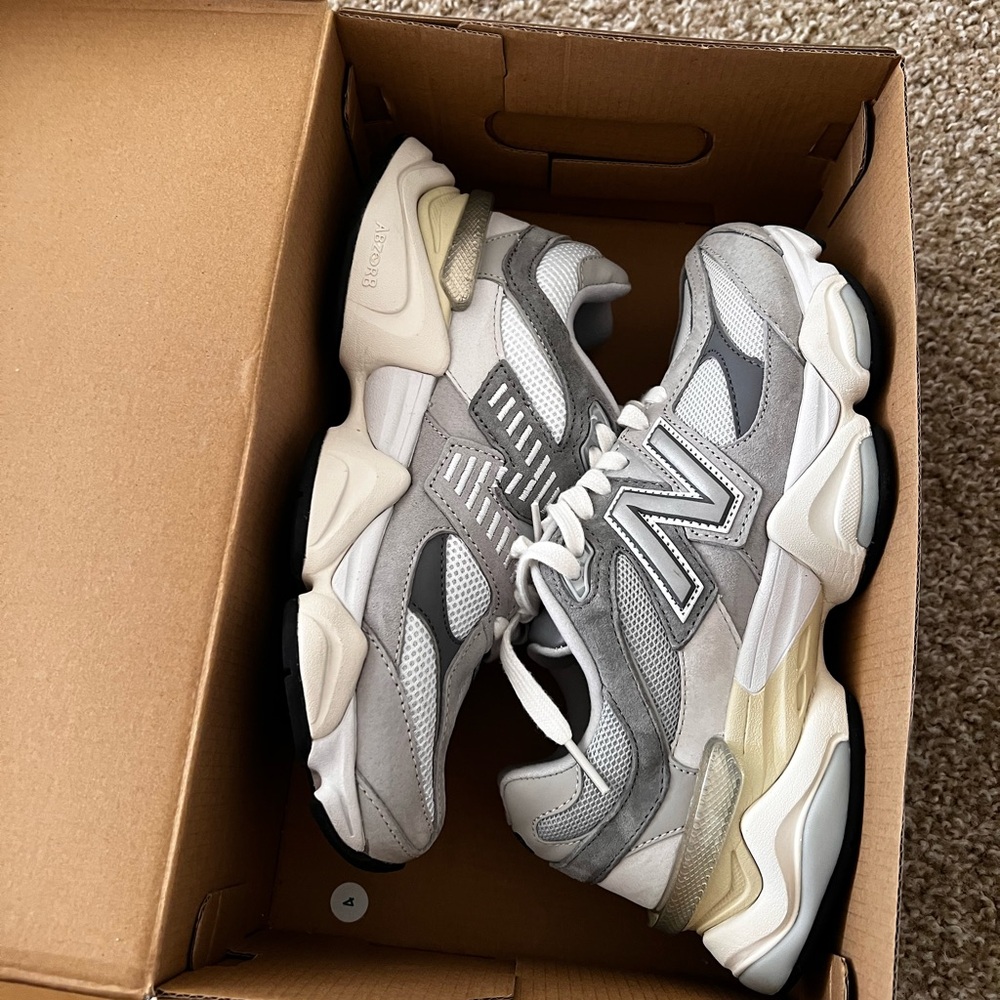 New Balance Gray and White Athletic Shoes Modern Design